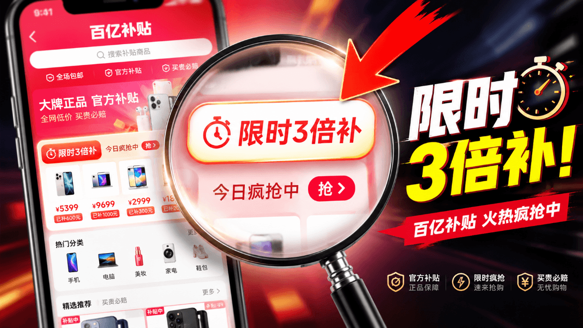 淘宝省钱100招②：限时3倍补是什么？百亿补贴最新玩法详解