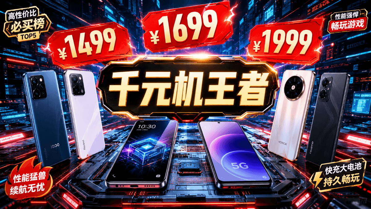 2026年千元性价比手机推荐(一):目前最值得买的5款手机排行榜