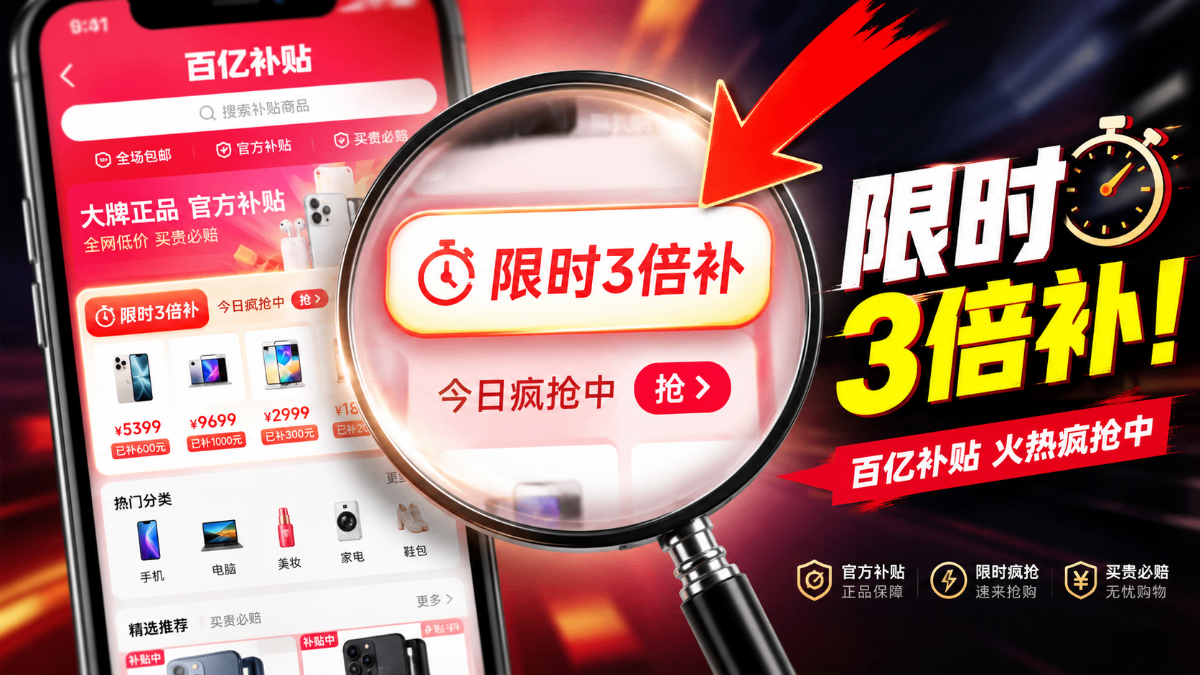 淘宝省钱100招②：限时3倍补是什么？百亿补贴最新玩法详解