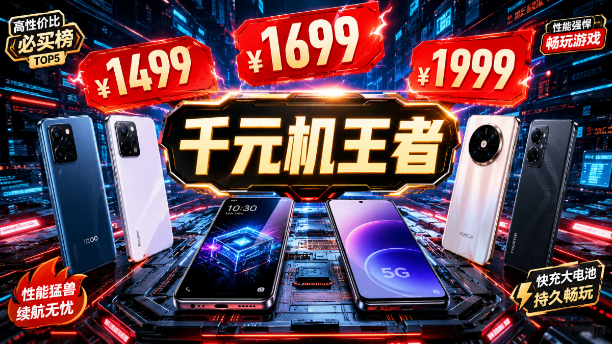 2026年千元性价比手机推荐(一)：目前最值得买的5款手机排行榜