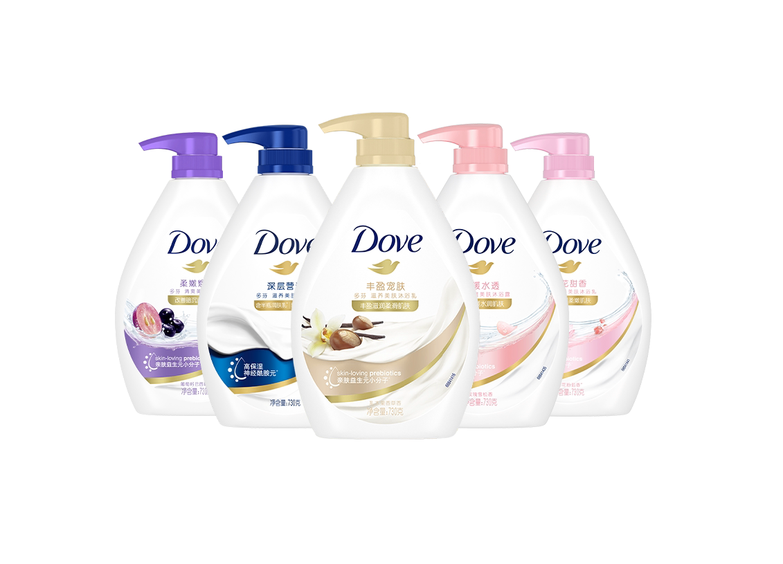 Dove/多芬丰盈宠肤乳木果香草沐浴露滋润保湿香味持久温和 730g